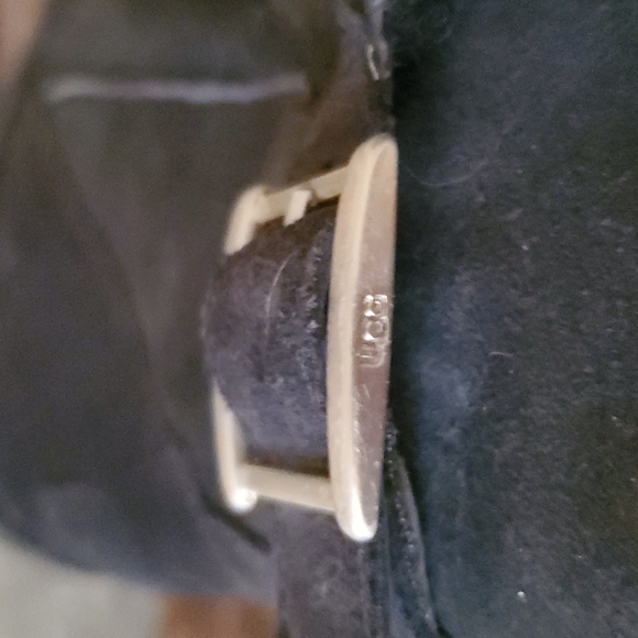 UGG Australia JANNIKA Suede Sheepskin Cuffable Black Bootie - Picture 10 of 12